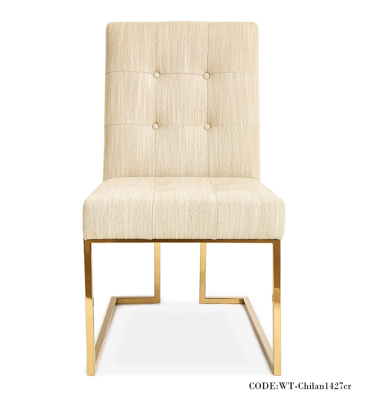 صندلی پایه فلزی ناهارخوری مدل CHILAN کرم