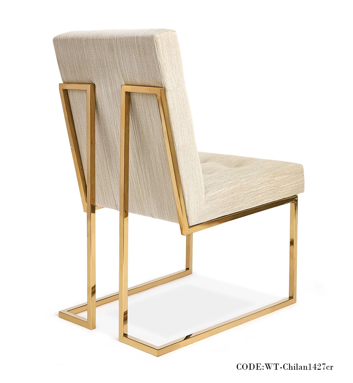 صندلی پایه فلزی ناهارخوری مدل CHILAN کرم