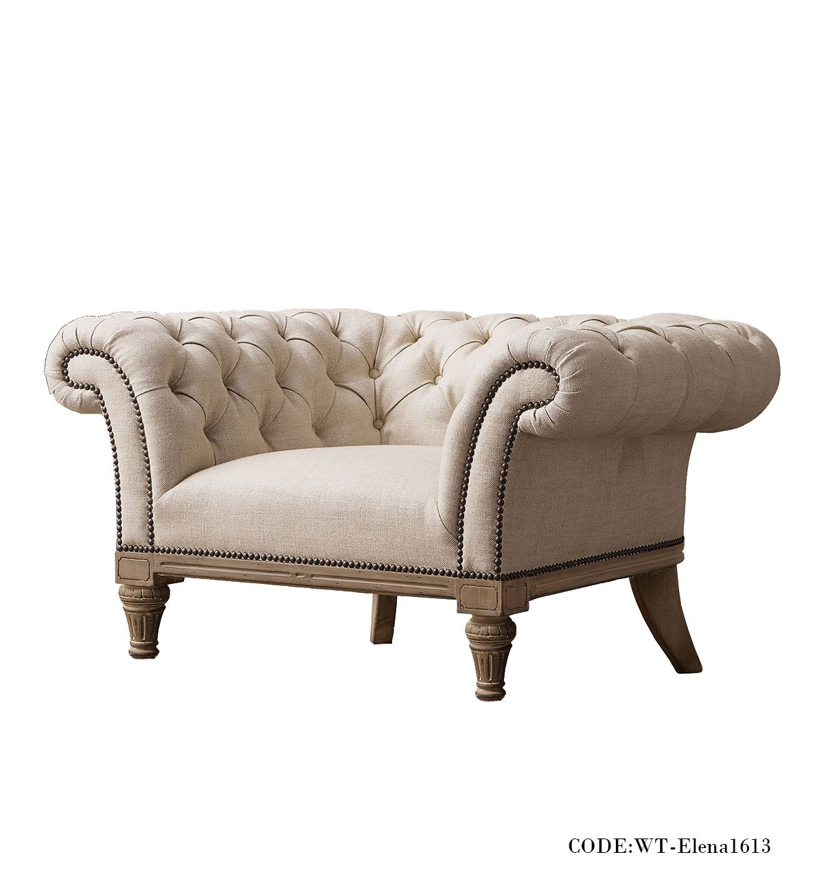 مبل تک نفره دسته دار مدل ELENA