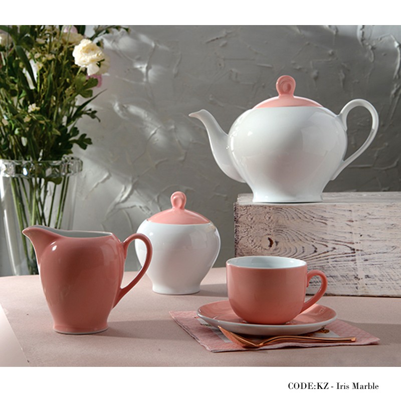 سرویس چای خوری 17 پارچه آیریس ماربل سری آلگرو