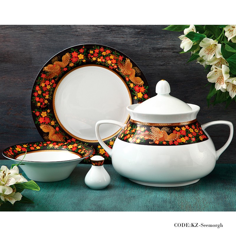 سرویس غذاخوری 108 پارچه سیمرغ سری شهرزاد