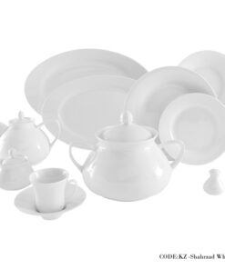 سرویس غذاخوری 108 پارچه سفید سری شهرزاد