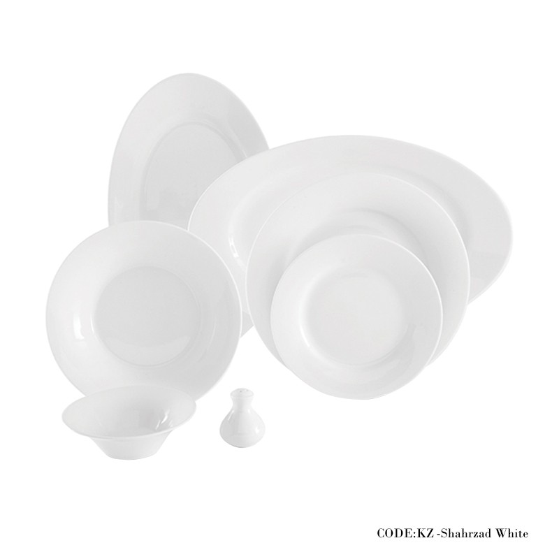 سرویس 35 پارچه غذاخوری سفید سری شهرزاد