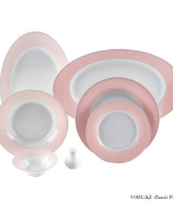 سرویس 35 پارچه غذاخوری ژانتی صورتی سری شهرزاد