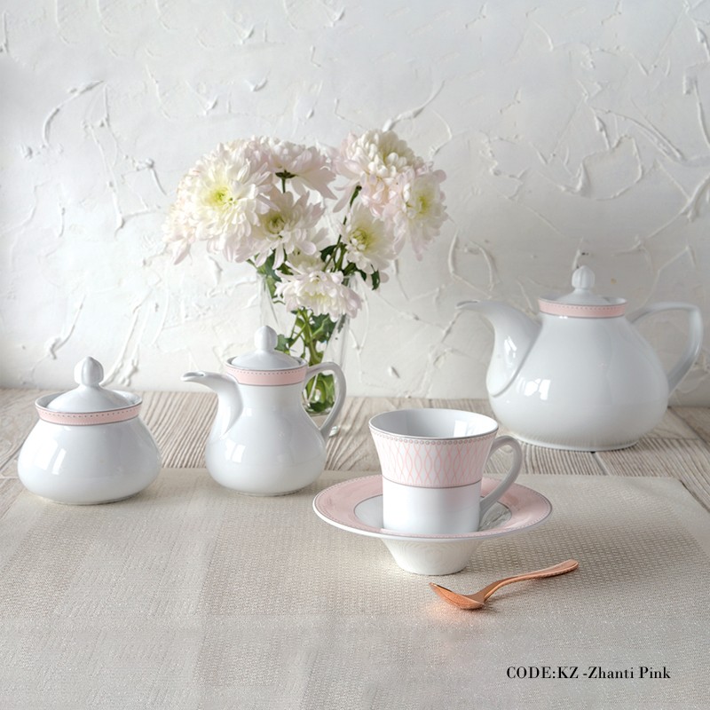 سرویس غذاخوری 108 پارچه ژانتی صورتی سری شهرزاد