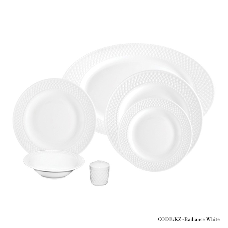 سرویس غذاخوری 28 پارچه سفید سری رادیانس