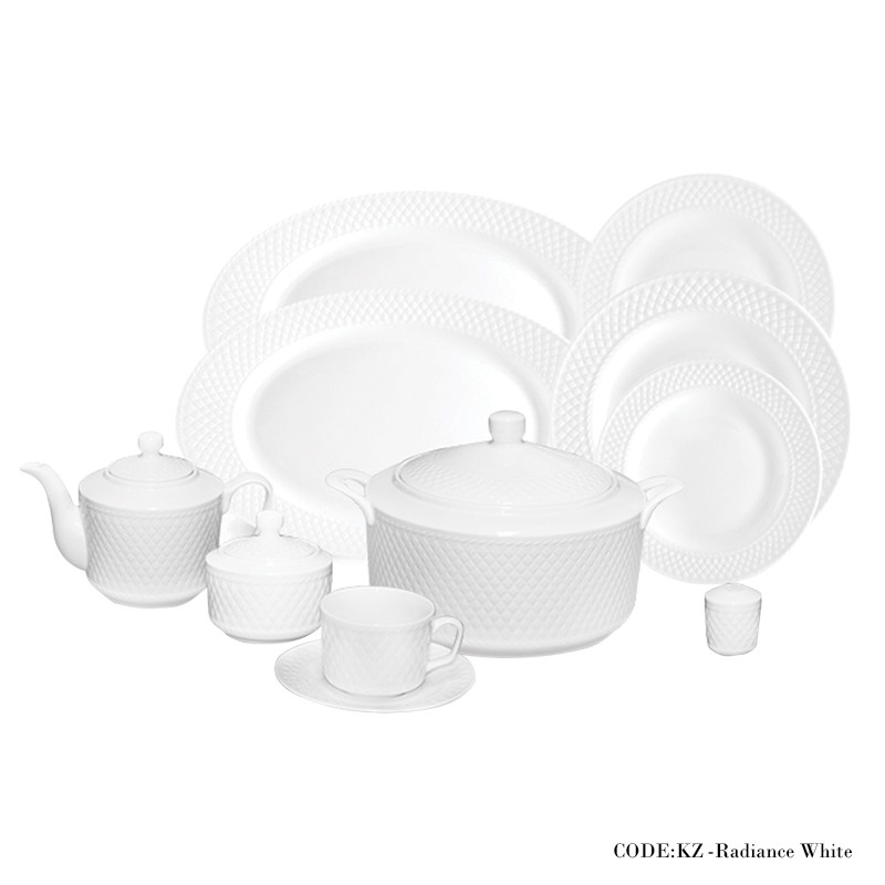 سرویس غذاخوری 102 پارچه سفید سری رادیانس