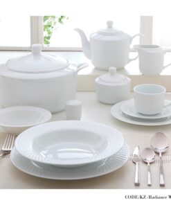 سرویس غذاخوری 102 پارچه سفید سری رادیانس