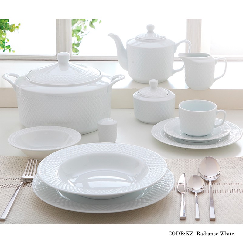 سرویس غذاخوری 102 پارچه سفید سری رادیانس