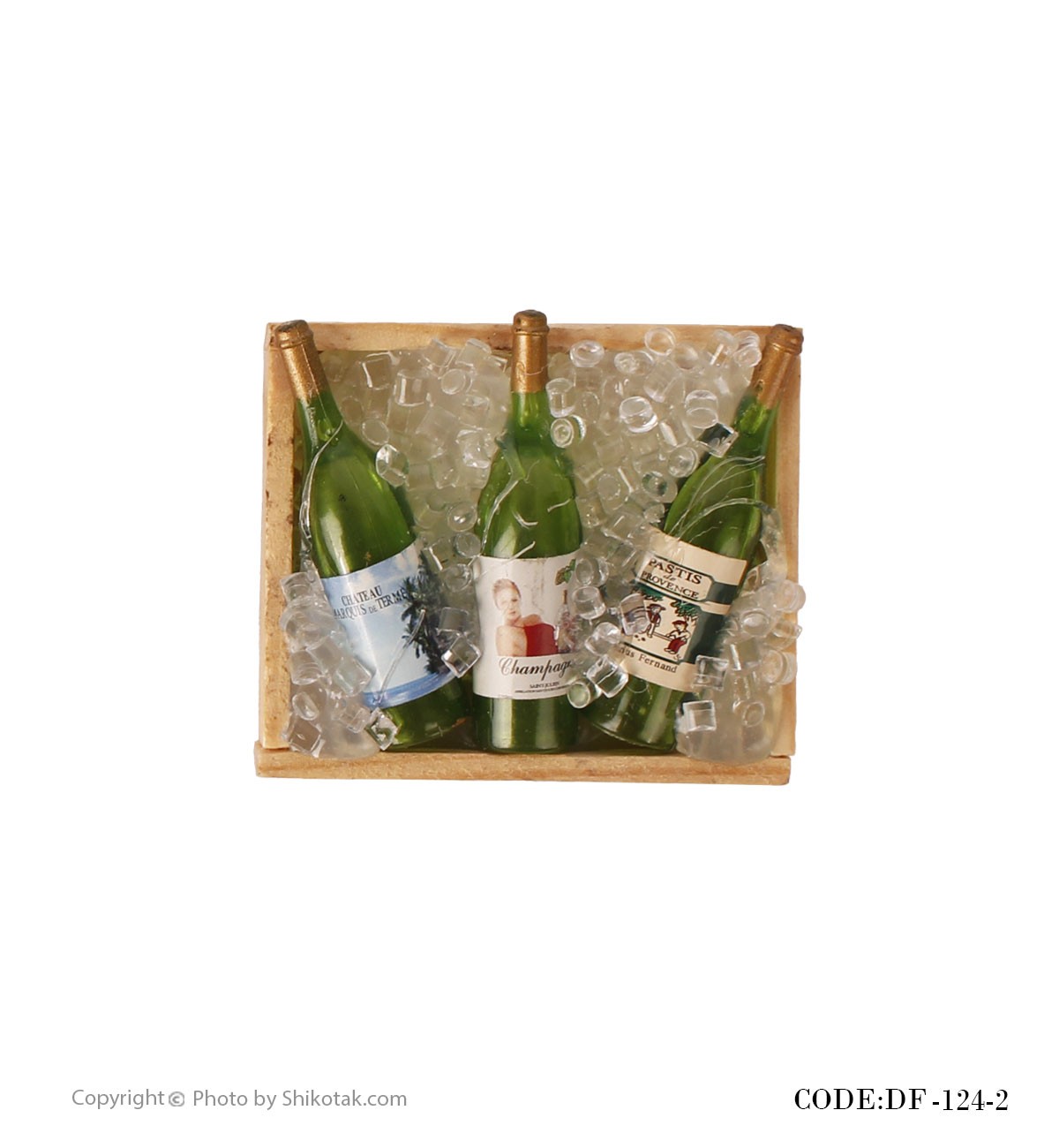 مجسمه مگنتی یخچالی مدل 3 بطری