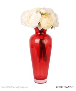 گلدان شیشه ای بدون پایه مدل قرمز