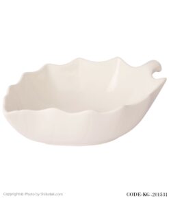 سالاد خوری سرامیکی طرح برگ