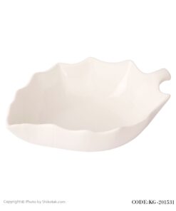 سالاد خوری سرامیکی طرح برگ