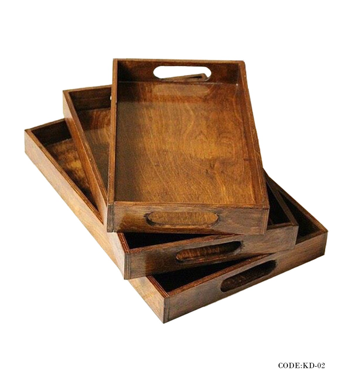 سینی چوبی سه عددی مدل مینا