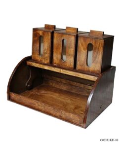 ست پاسماوری و جای نان چوبی مدل اقاقیا