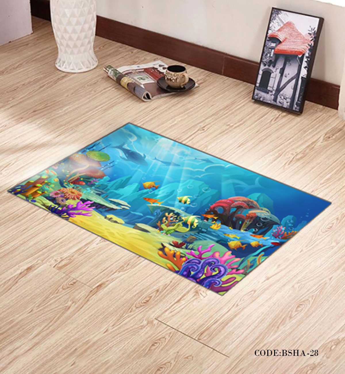 فرش اتاق پسرانه طرح اقیانوس مدل Ocean