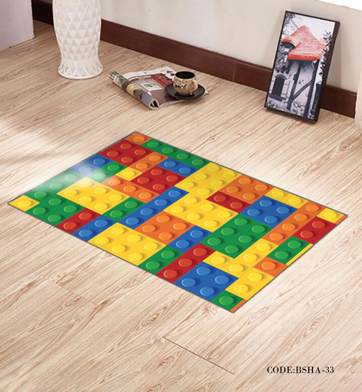 فرش اتاق پسرانه طرح لگو مدل Lego