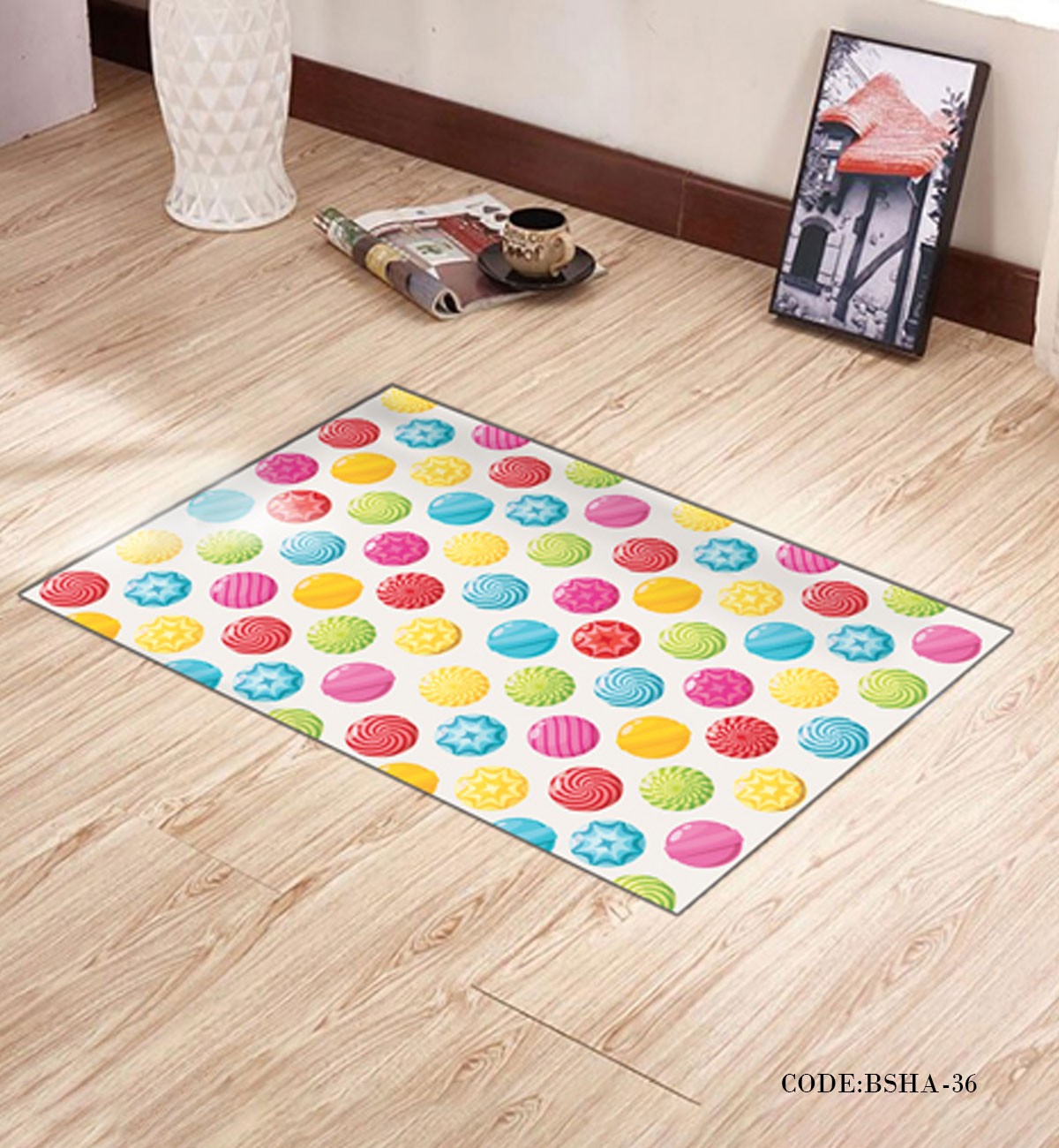 پادری اتاق کودک طرح آبنبات مدل 36