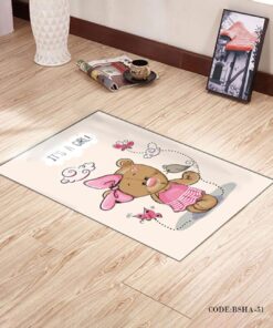 فرش و پادری اتاق کودک طرح دخترانه مدل 51