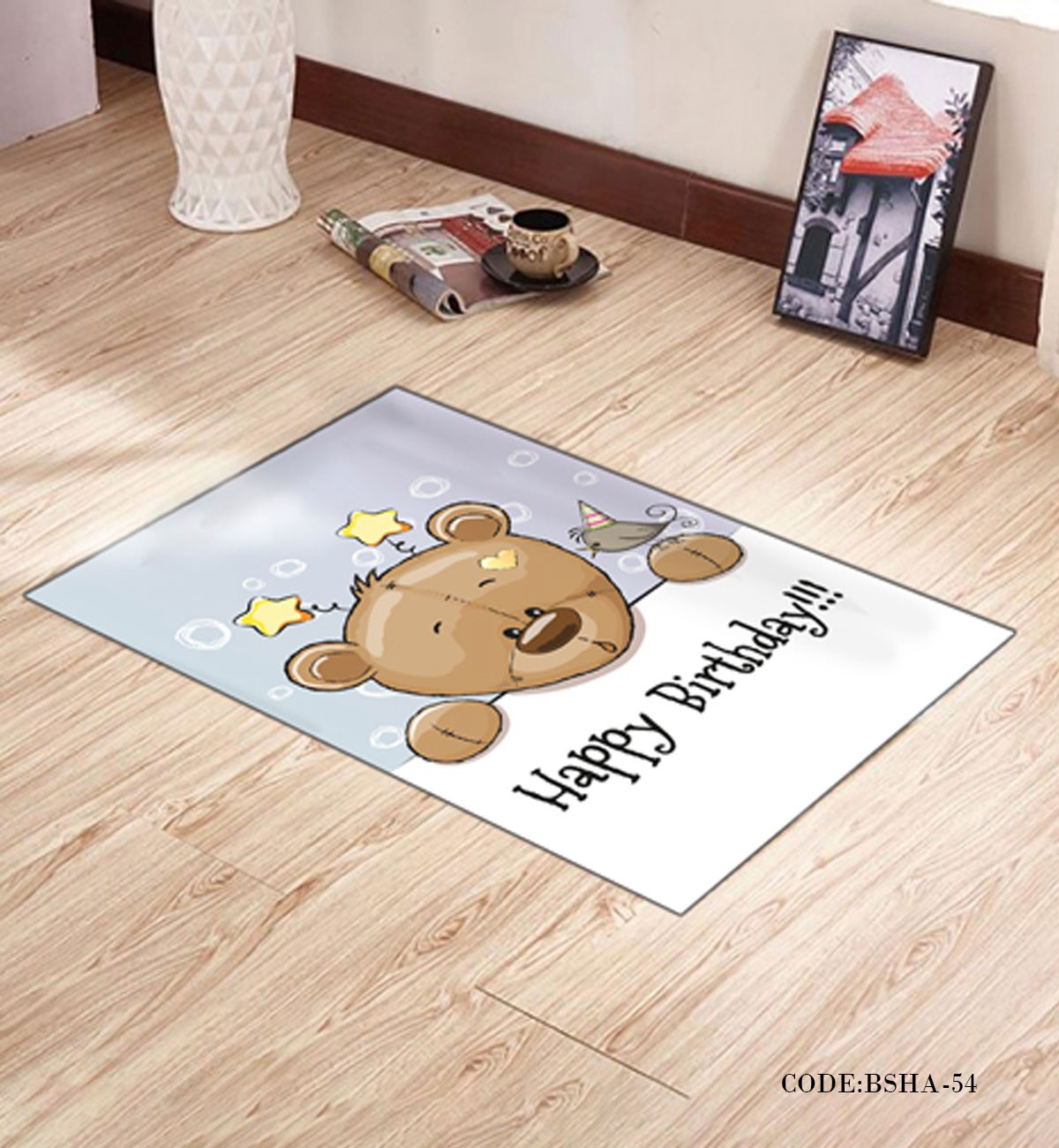 فرش و پادری اتاق کودک طرح BEAR مدل 54