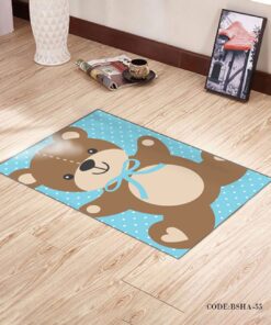 فرش و پادری اتاق کودک طرح خرس خوشحال مدل 55