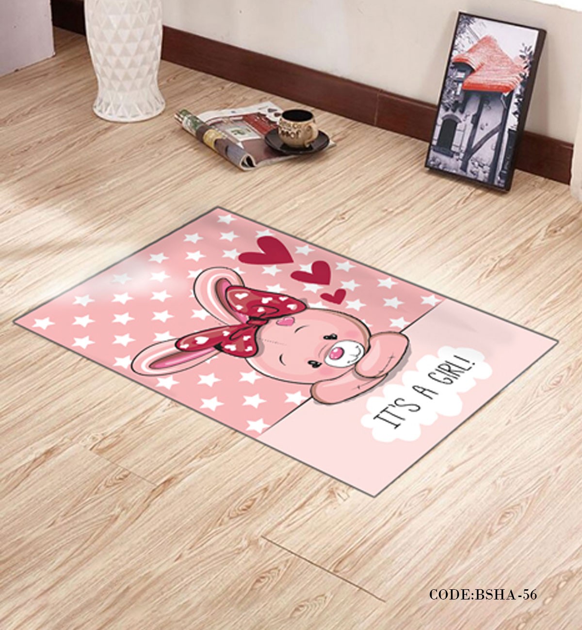 فرش و پادری اتاق کودک طرح RABBIT مدل 56