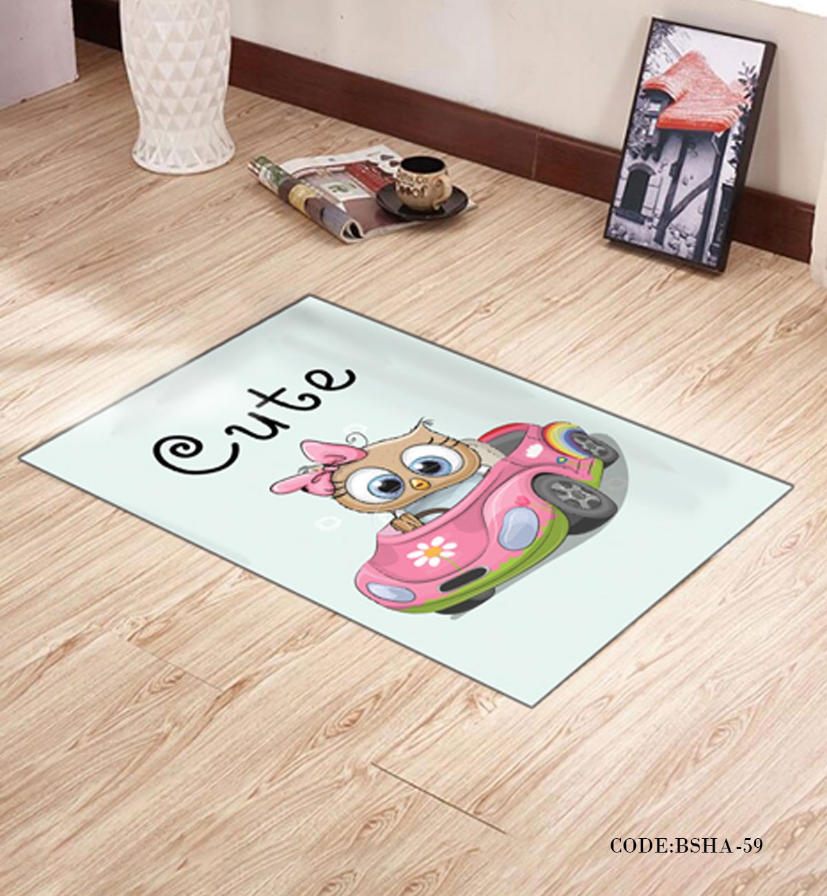 فرش و پادری اتاق کودک طرح OWL مدل 59