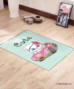 فرش و پادری اتاق کودک طرح گربه مدل 60