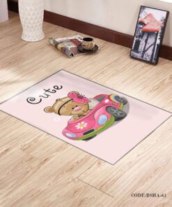فرش و پادری اتاق کودک طرح PINK BEAR مدل 61