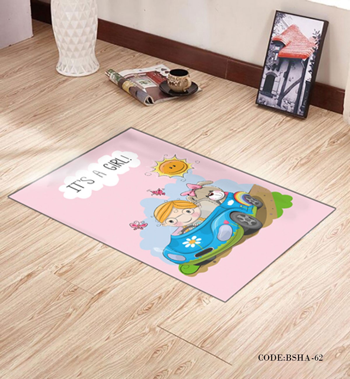 فرش و پادری اتاق کودک طرح پیک نیک مدل 62