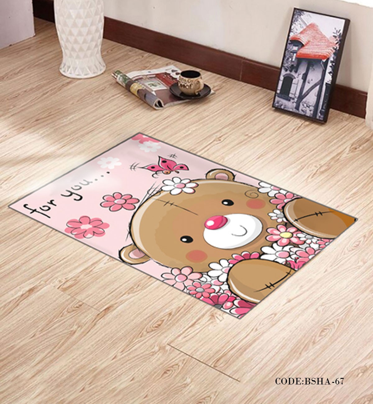 فرش و پادری اتاق کودک طرح باغ مدل 67