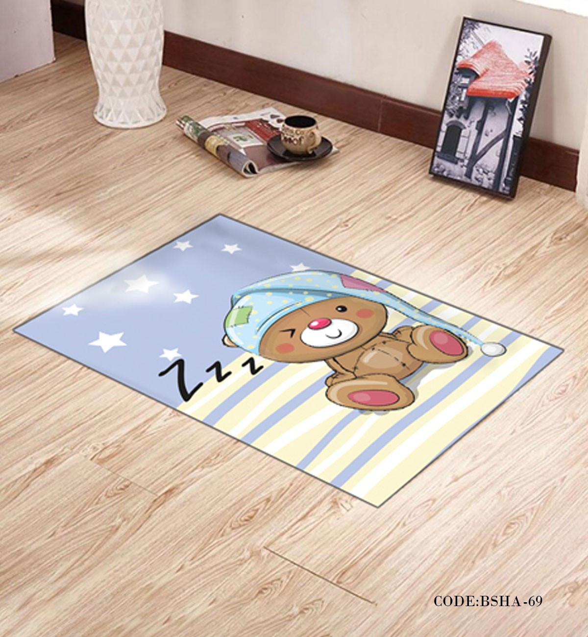 پادری و فرش اتاق کودک طرح SLEPPING BEAR مدل 69