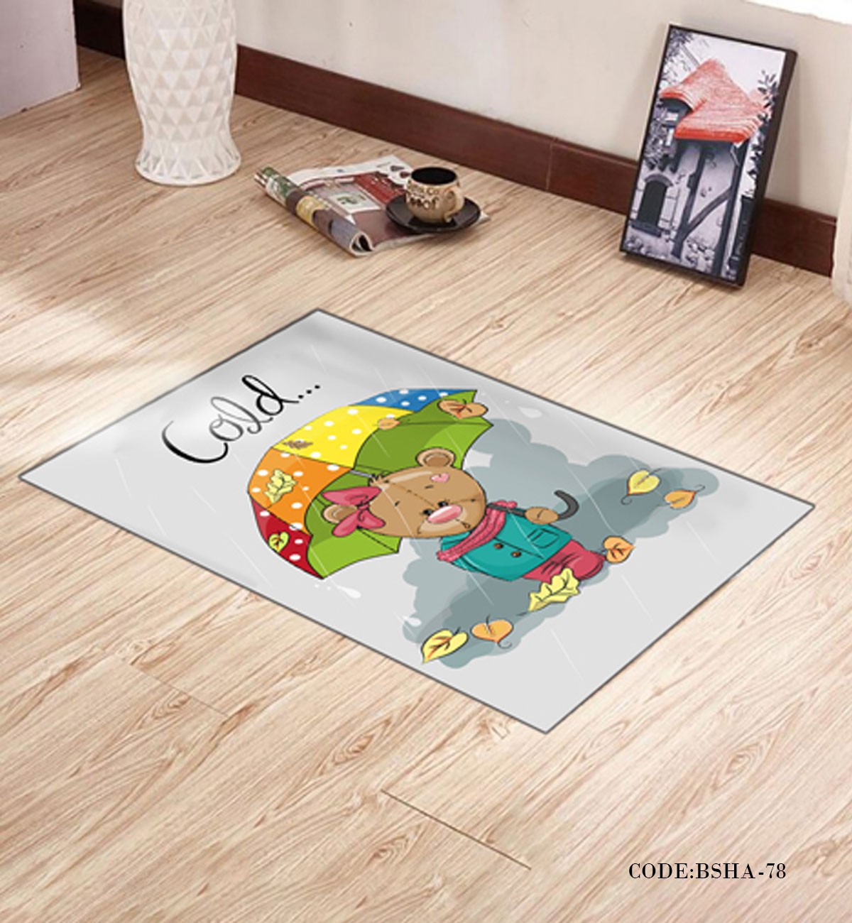 فرش و پادری اتاق کودک طرح چتر مدل 78