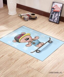 فرش و پادری اتاق کودک طرح ATHLETE BEAR مدل 82