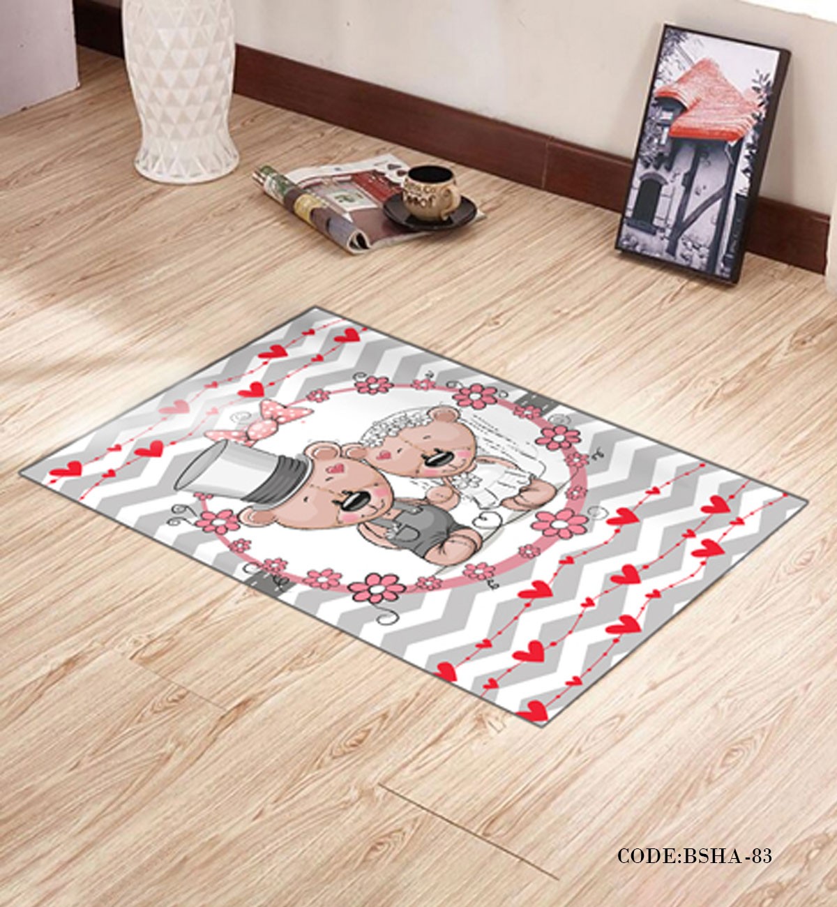 فرش و پادری اتاق کودک طرح WEDDING مدل 83