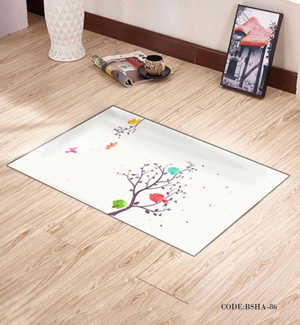 پادری و فرش اتاق کودک طرح درخت مدل 86