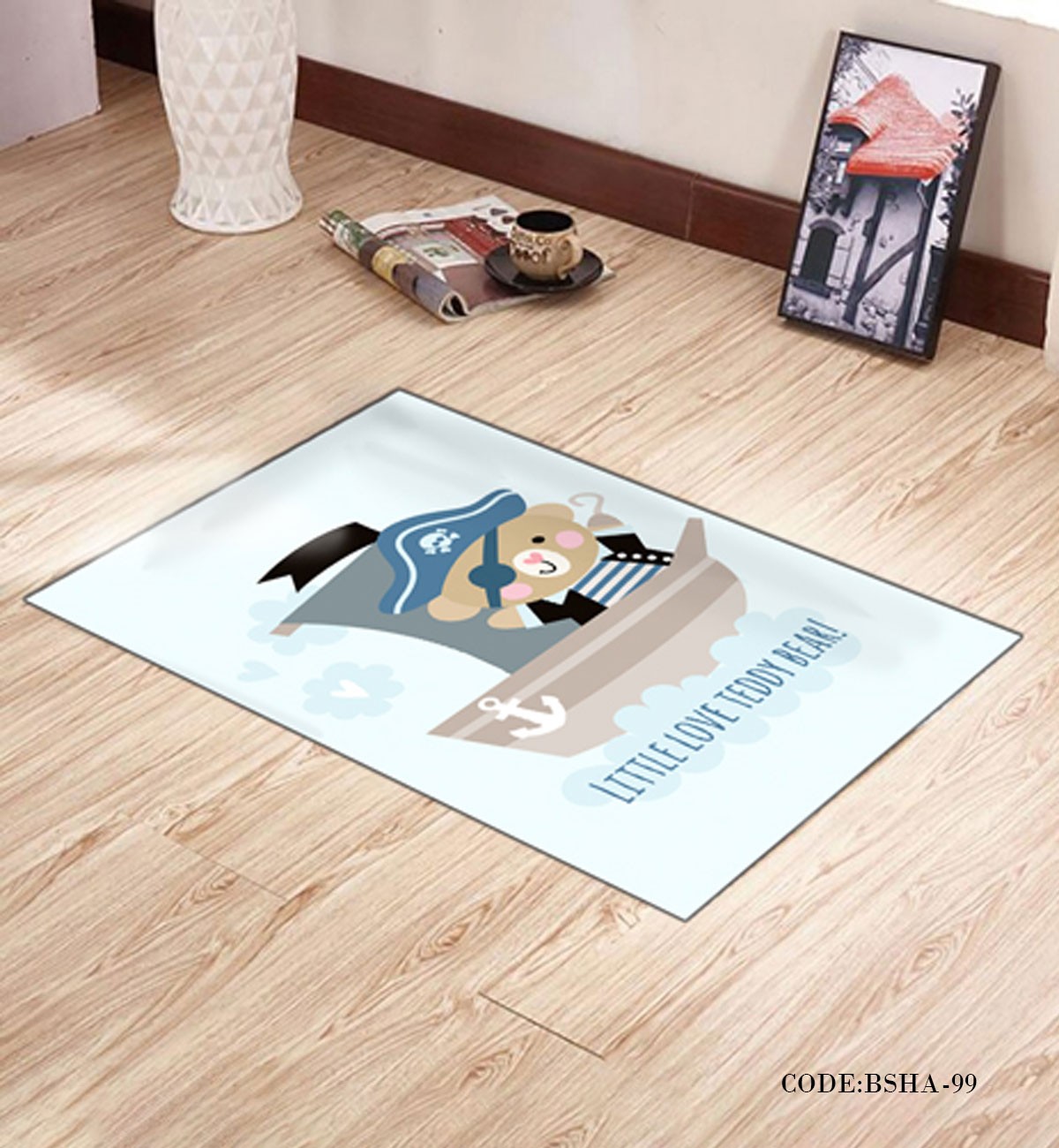 پادری و فرش اتاق کودک طرح ملوان مدل 99