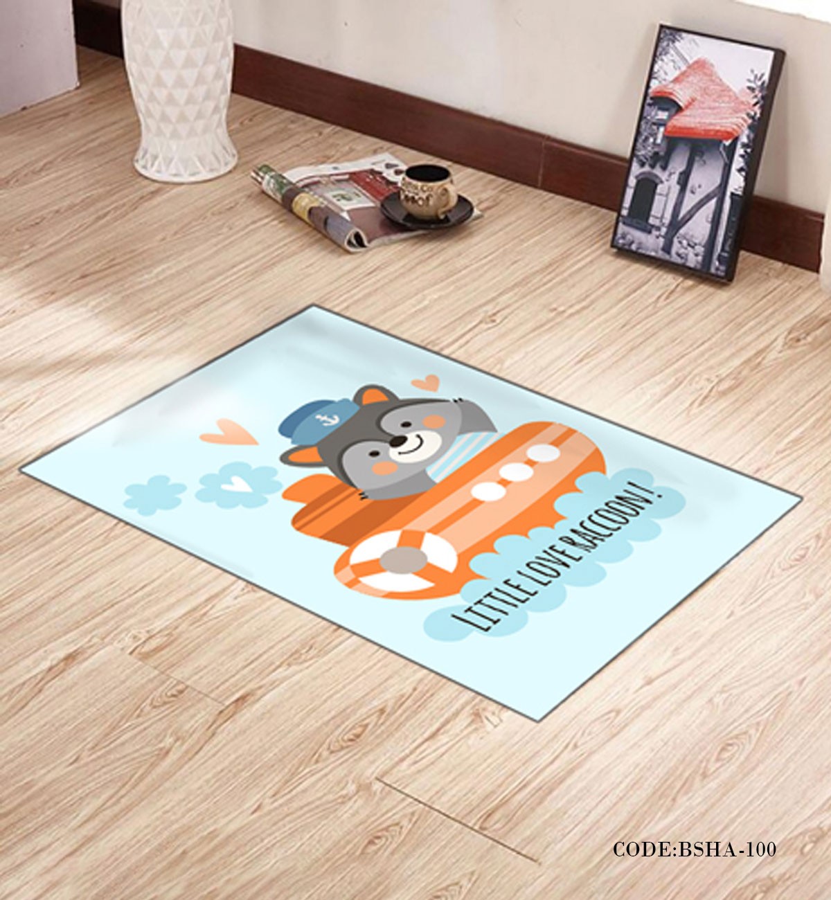 پادری و فرش اتاق کودک طرح کشتی مدل 100