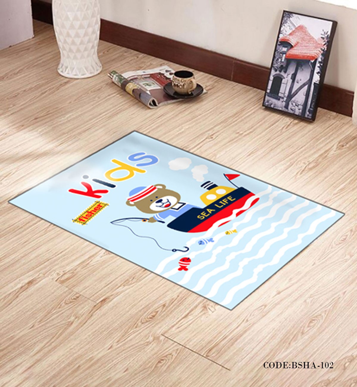 پادری و فرش اتاق کودک طرح KIDS مدل 102