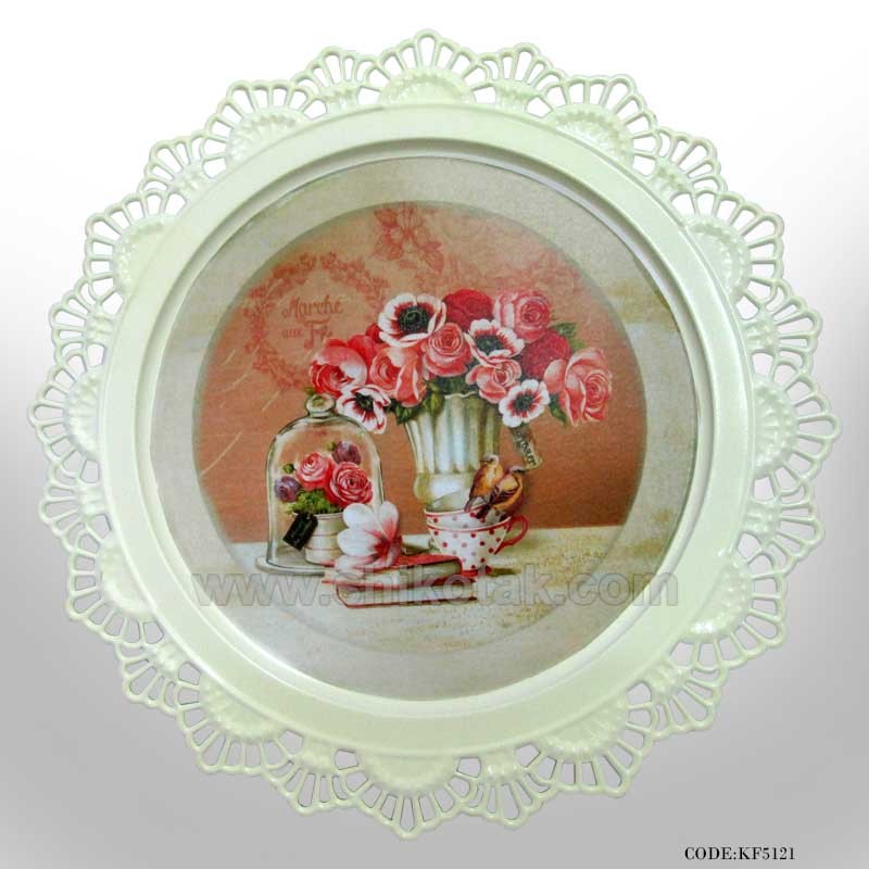 سینی ایکیا شیری طرح گل