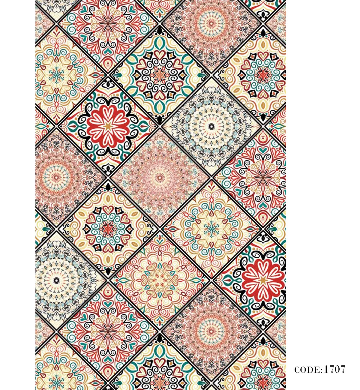 پرده کرکره ای زبرا طرح ترنج مدل 1707