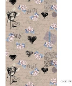 پرده زبرا طرح BLACK ROSE مدل 1002