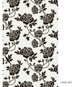 پرده زبرا طرح رز سیاه مدل 1023