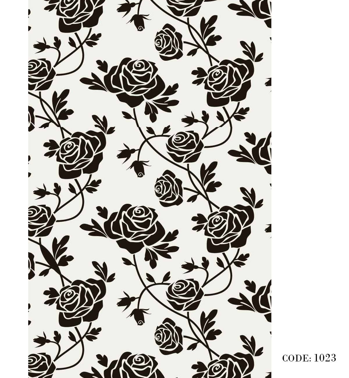 پرده زبرا طرح رز سیاه مدل 1023