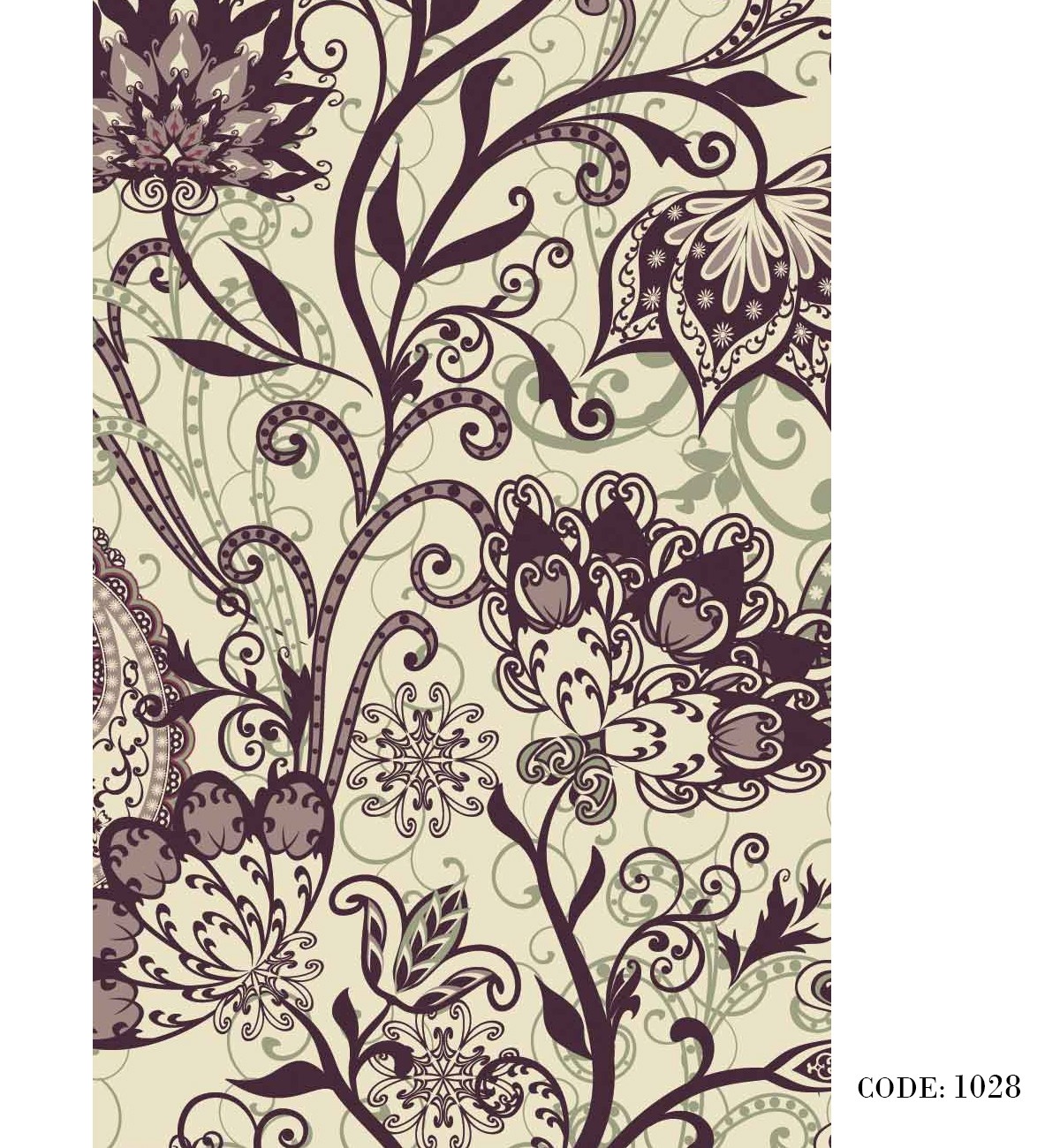 پرده زبرا طرح FLOWER مدل 1028