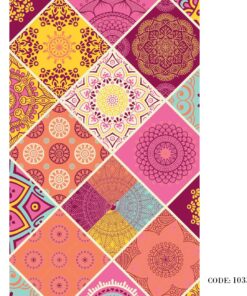 پرده زبرا طرح رنگارنگ مدل 1033