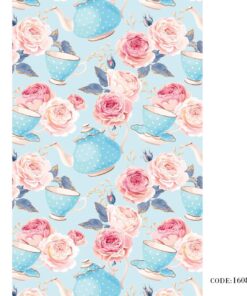 پرده زبرا آشپزخانه طرح قوری مدل 1608