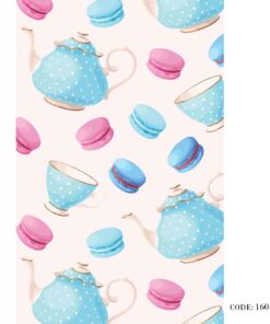 پرده آشپزخانه زبرا طرح صبحانه مدل 1603