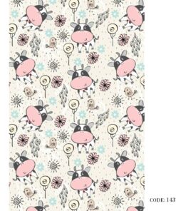 پرده کرکره ای زبرا طرح گاو مدل 1437