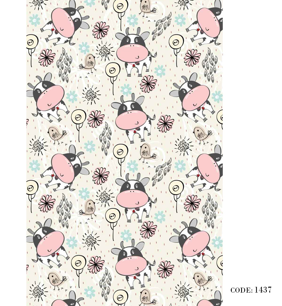 پرده کرکره ای زبرا طرح گاو مدل 1437